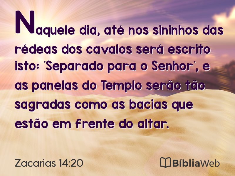 Zacarias 14:20 em imagem para compartilhar