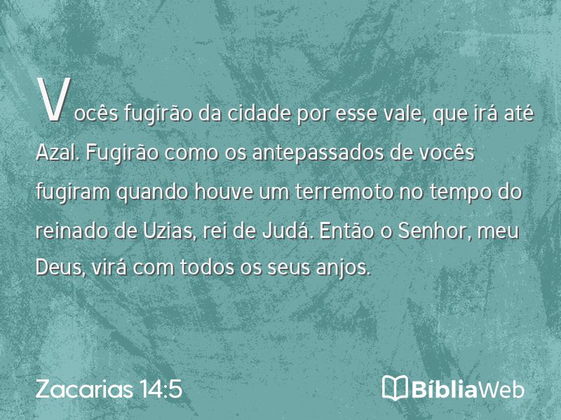 Zacarias 14:5 em imagem para compartilhar