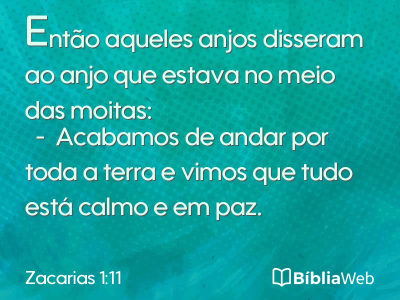 Zacarias 1:11 em imagem para compartilhar