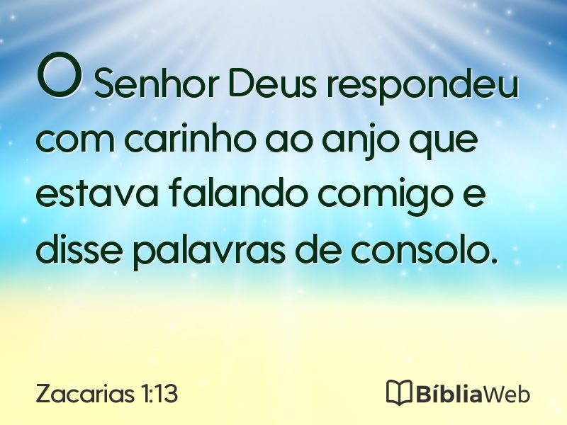 Zacarias 1:13 em imagem para compartilhar