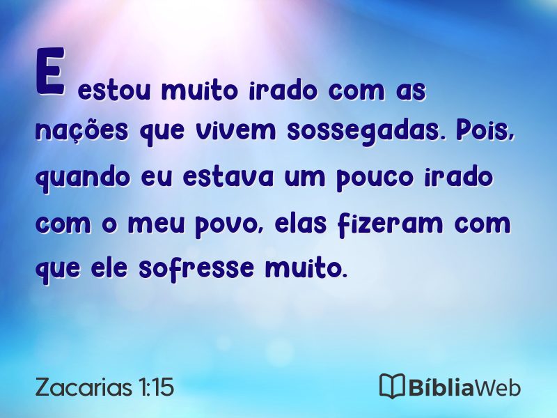 Zacarias 1:15 em imagem para compartilhar