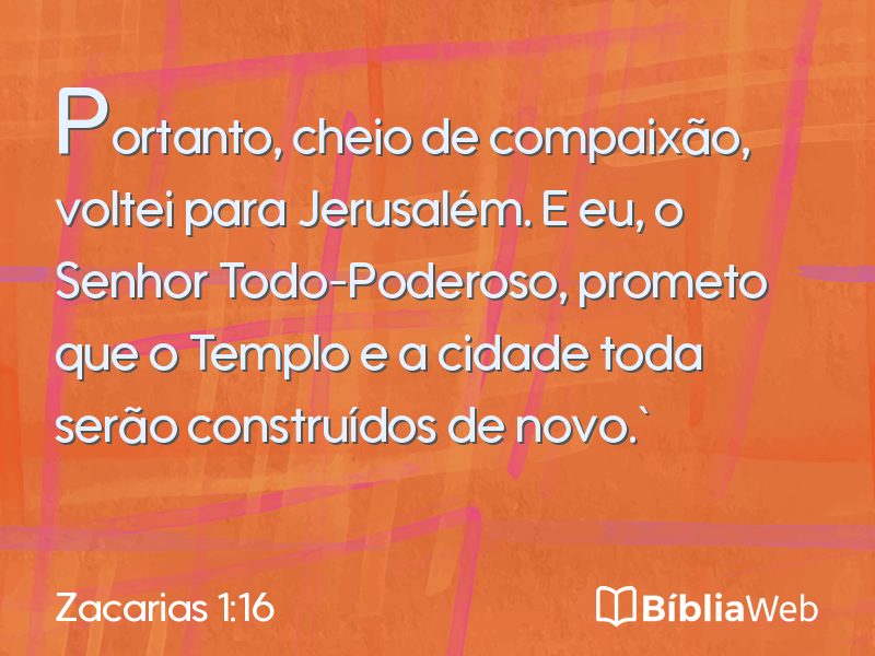 Zacarias 1:16 em imagem para compartilhar