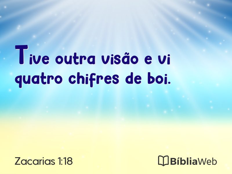 Zacarias 1:18 em imagem para compartilhar