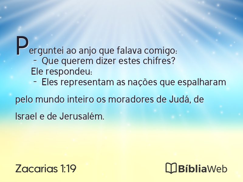 Zacarias 1:19 em imagem para compartilhar