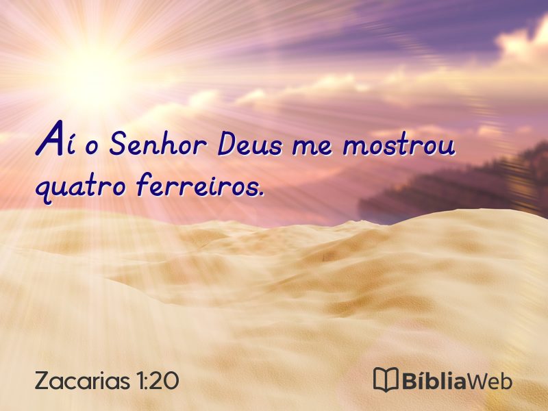 Zacarias 1:20 em imagem para compartilhar