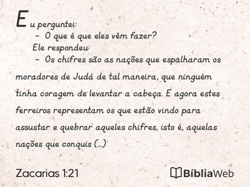 Zacarias 1:21 em imagem para compartilhar