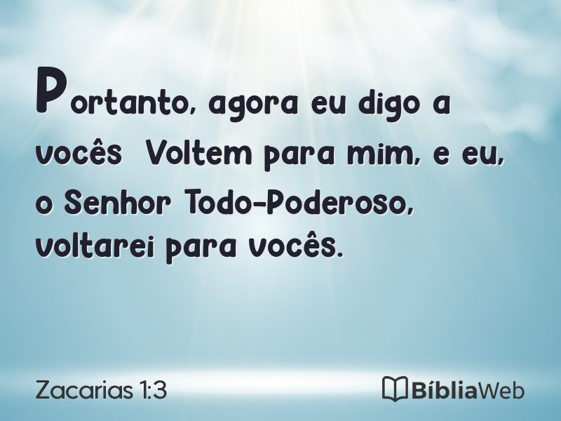Zacarias 1:3 em imagem para compartilhar
