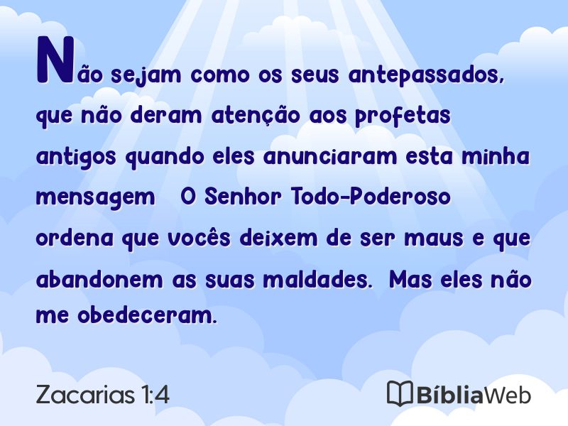 Zacarias 1:4 em imagem para compartilhar