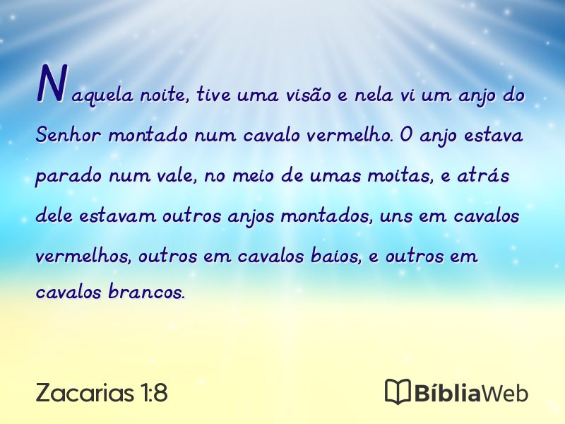 Zacarias 1:8 em imagem para compartilhar