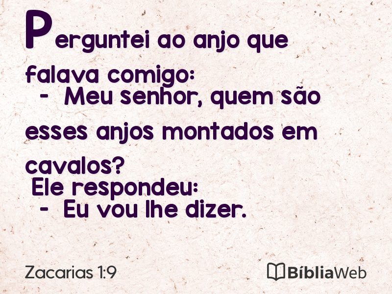 Zacarias 1:9 em imagem para compartilhar