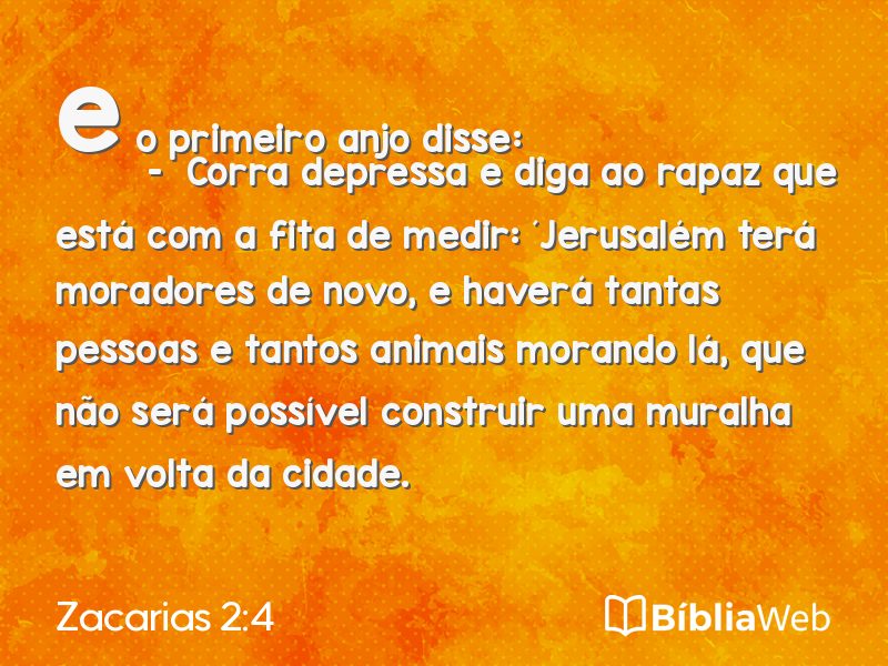 Zacarias 2:4 em imagem para compartilhar