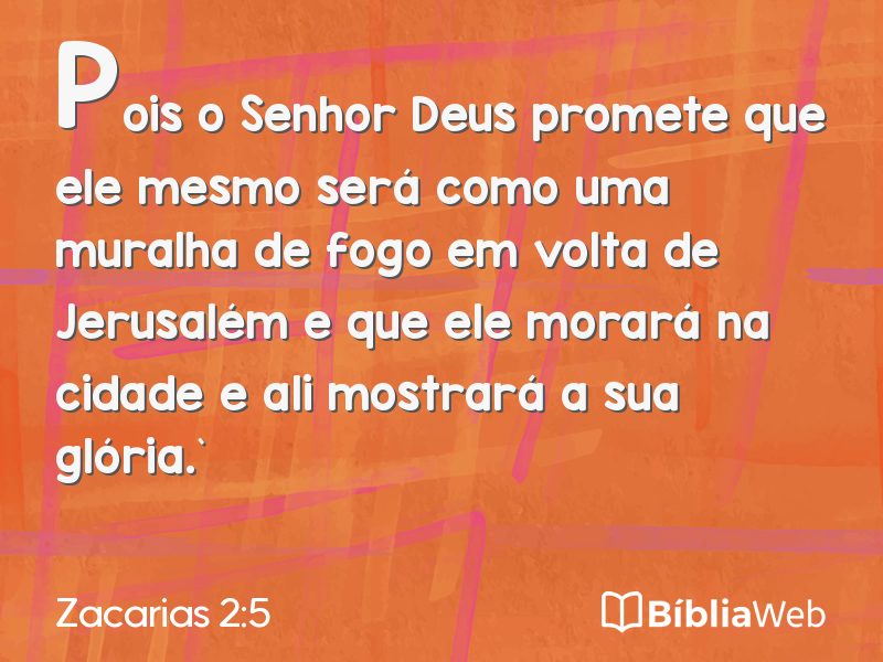 Zacarias 2:5 em imagem para compartilhar
