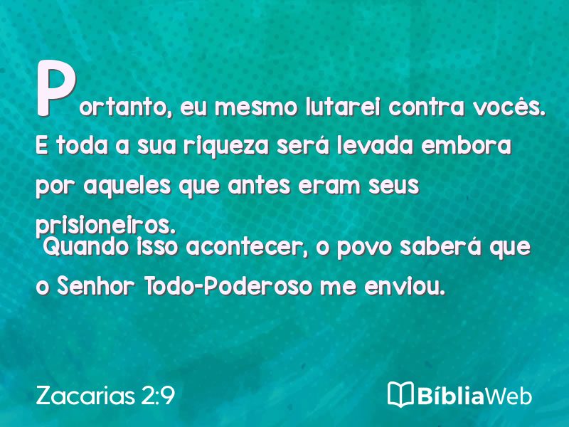Zacarias 2:9 em imagem para compartilhar
