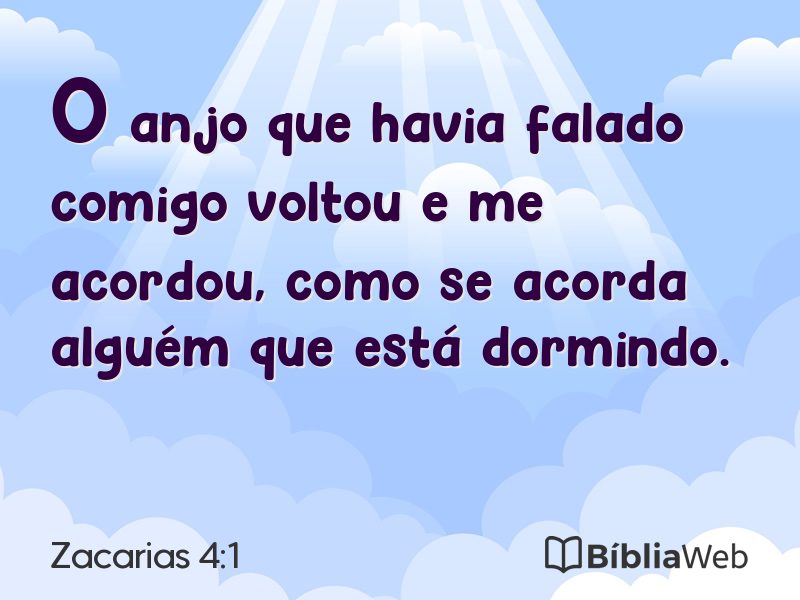 Zacarias 4:1 em imagem para compartilhar