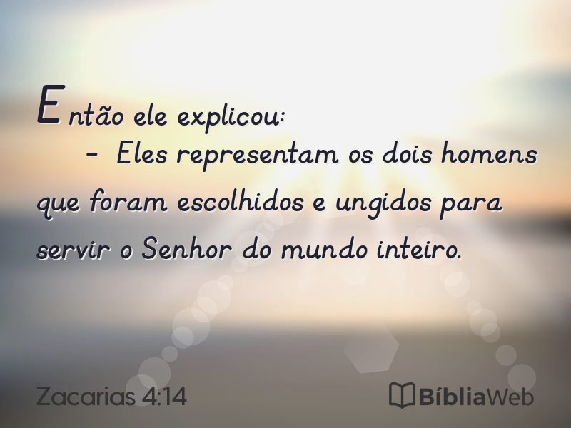 Zacarias 4:14 em imagem para compartilhar