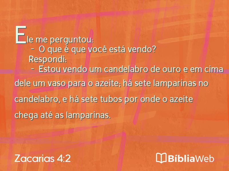 Zacarias 4:2 em imagem para compartilhar