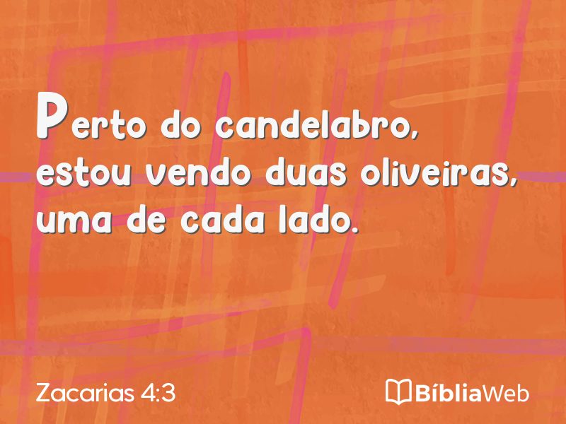 Zacarias 4:3 em imagem para compartilhar