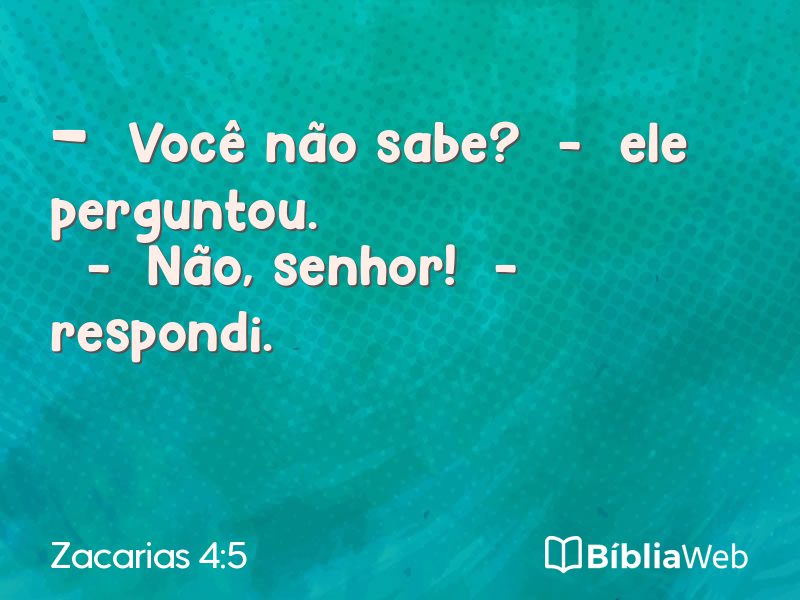 Zacarias 4:5 em imagem para compartilhar