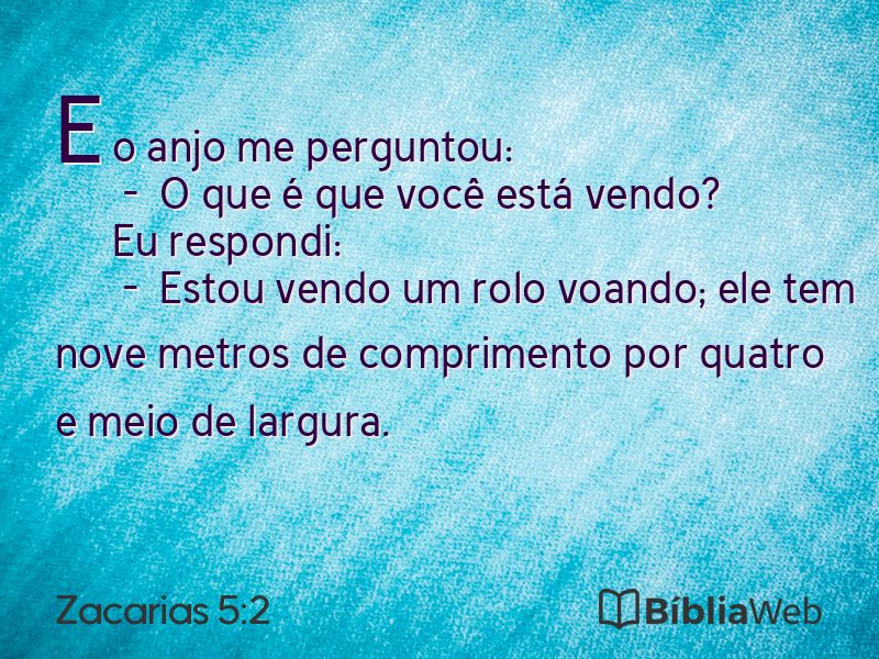 Zacarias 5:2 em imagem para compartilhar