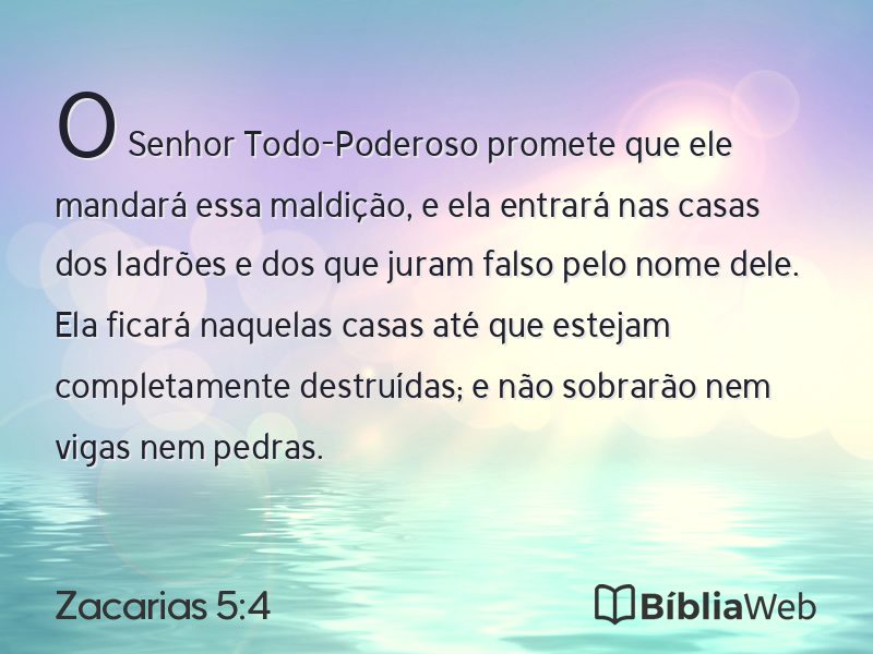 Zacarias 5:4 em imagem para compartilhar