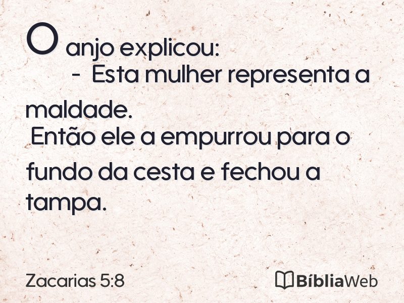 Zacarias 5:8 em imagem para compartilhar