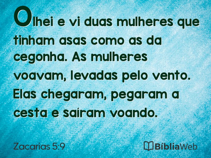 Zacarias 5:9 em imagem para compartilhar