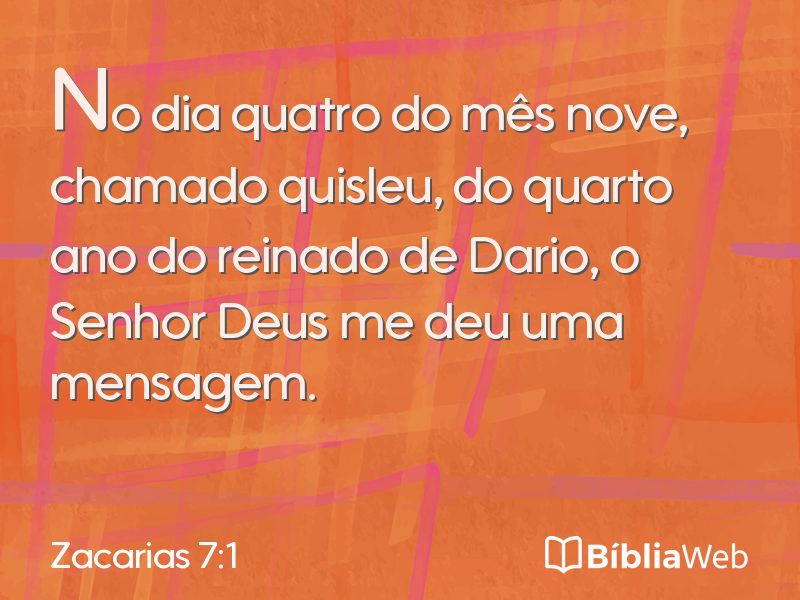 Zacarias 7:1 em imagem para compartilhar