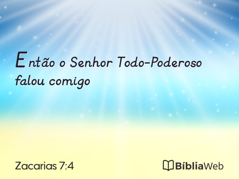 Zacarias 7:4 em imagem para compartilhar