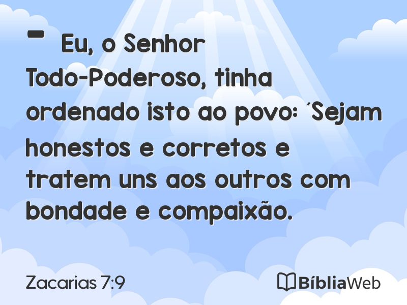 Zacarias 7:9 em imagem para compartilhar