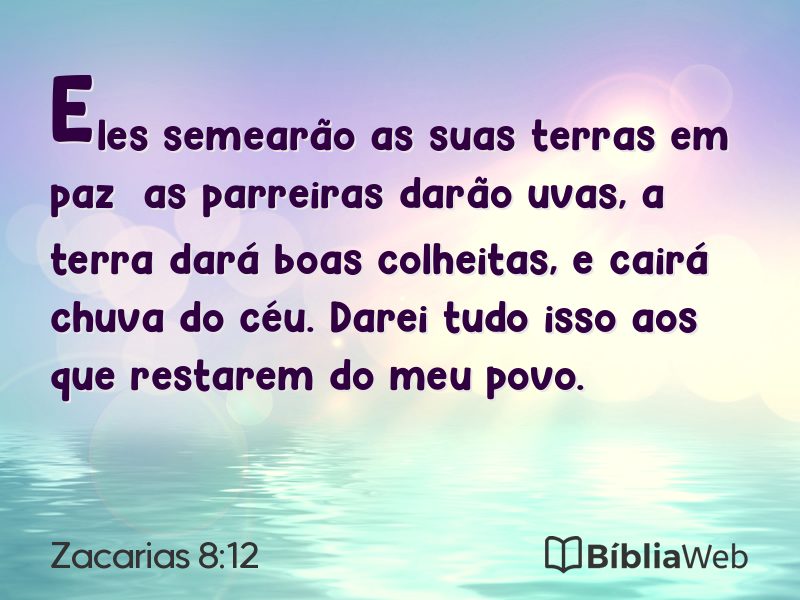 Zacarias 8:12 em imagem para compartilhar