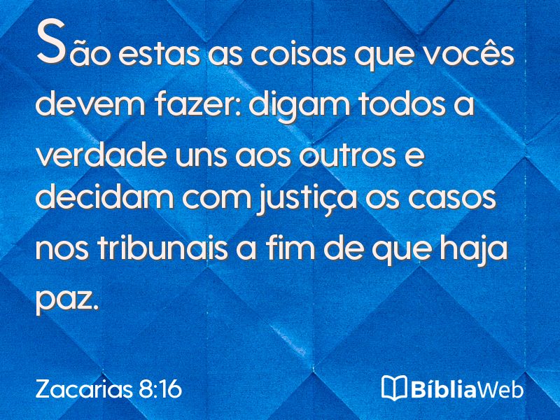 Zacarias 8:16 em imagem para compartilhar