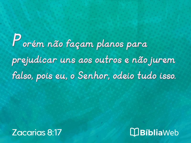 Zacarias 8:17 em imagem para compartilhar