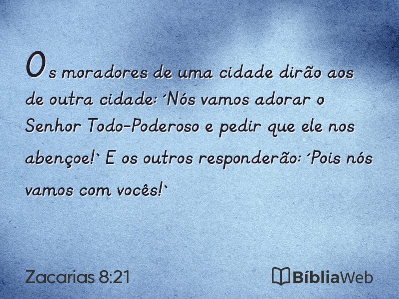 Zacarias 8:21 em imagem para compartilhar