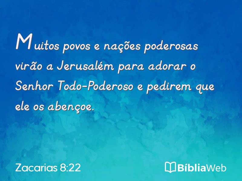 Zacarias 8:22 em imagem para compartilhar
