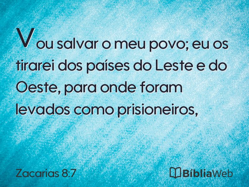 Zacarias 8:7 em imagem para compartilhar