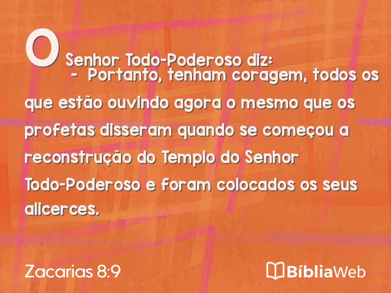 Zacarias 8:9 em imagem para compartilhar