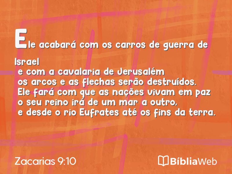 Zacarias 9:10 em imagem para compartilhar
