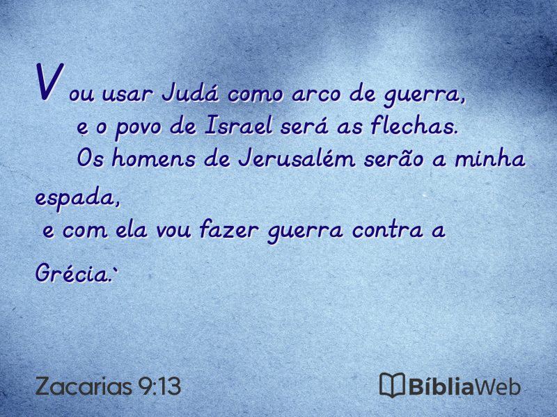 Zacarias 9:13 em imagem para compartilhar