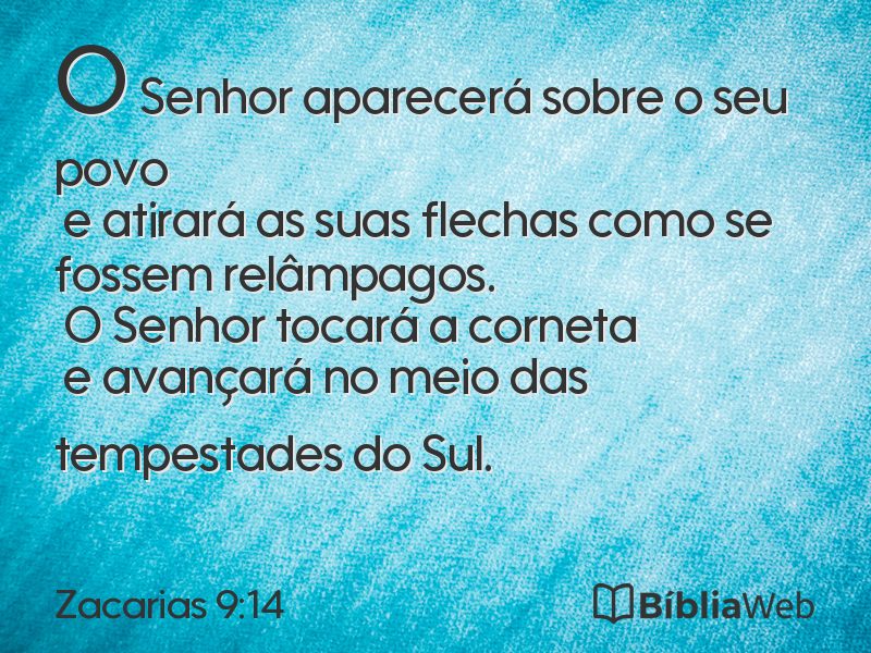 Zacarias 9:14 em imagem para compartilhar