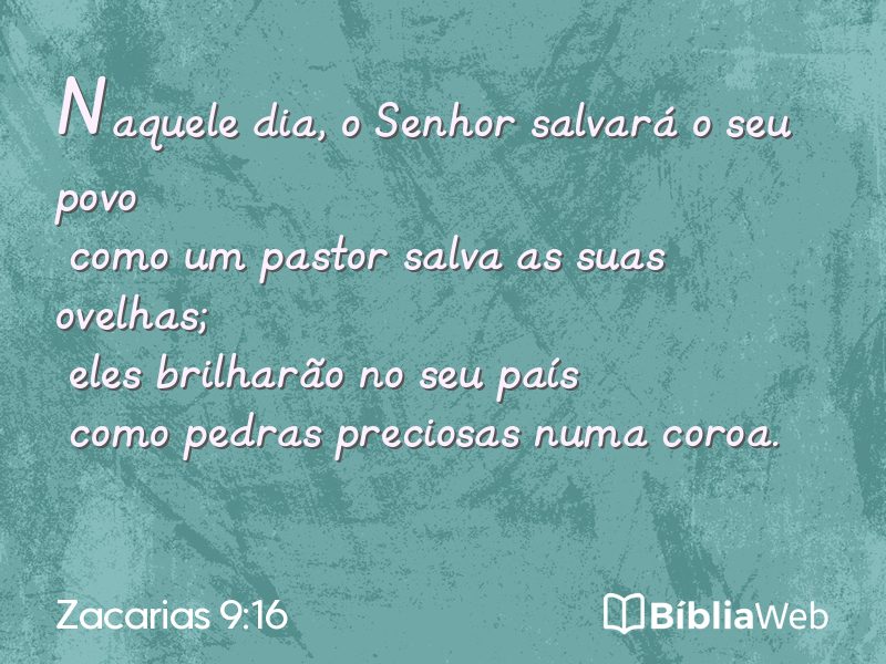 Zacarias 9:16 em imagem para compartilhar