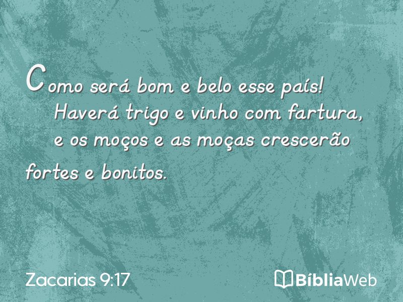 Zacarias 9:17 em imagem para compartilhar