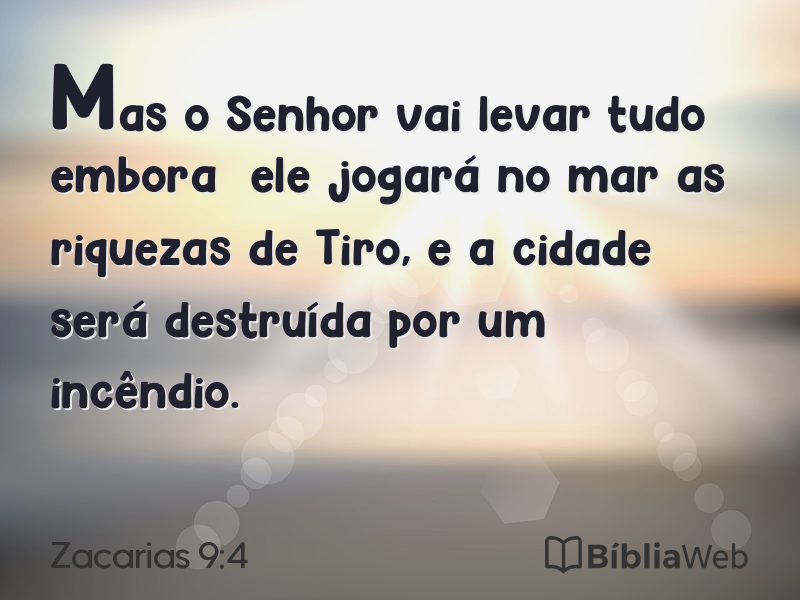 Zacarias 9:4 em imagem para compartilhar