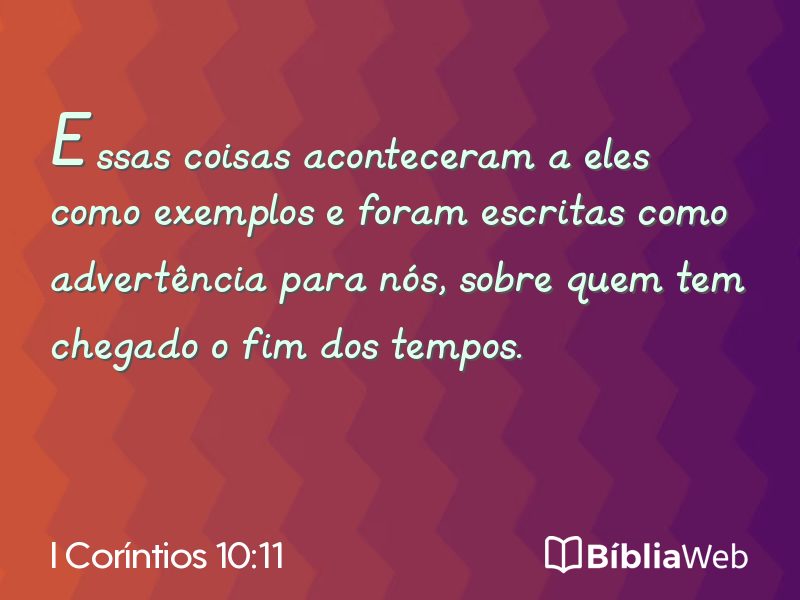 I Coríntios 10:11 em imagem para compartilhar