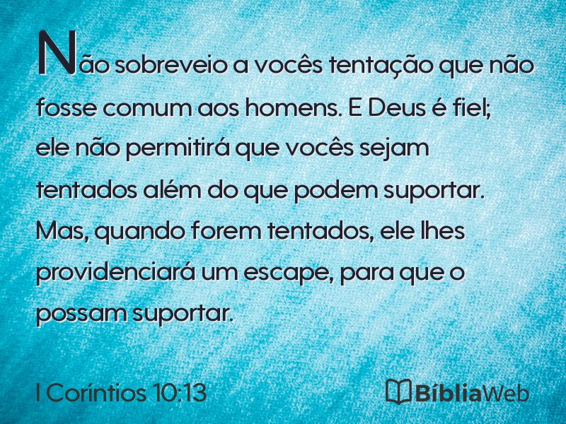 I Coríntios 10:13 em imagem para compartilhar