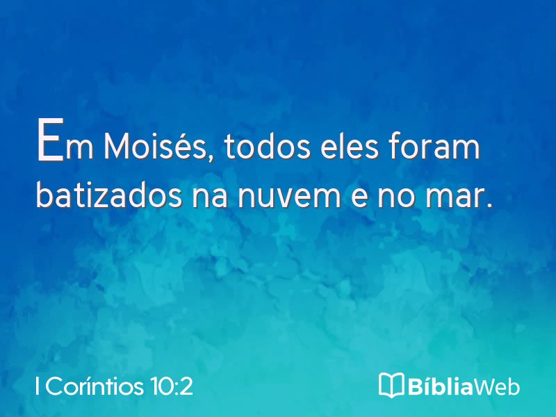 I Coríntios 10:2 em imagem para compartilhar