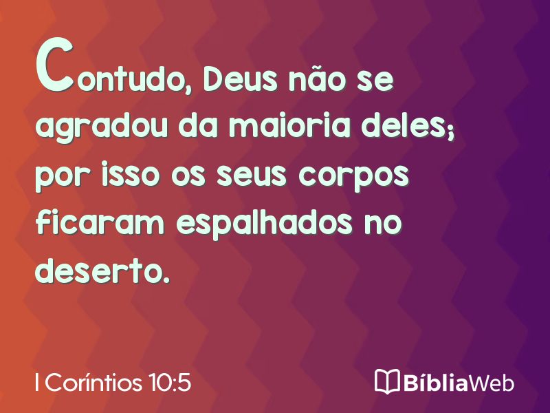 I Coríntios 10:5 em imagem para compartilhar