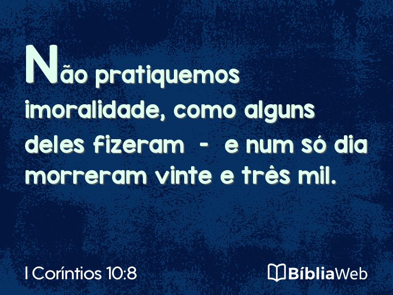 I Coríntios 10:8 em imagem para compartilhar