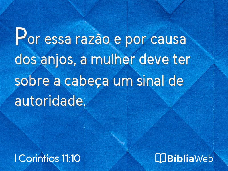 I Coríntios 11:10 em imagem para compartilhar