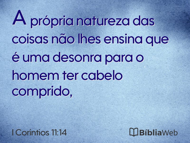 I Coríntios 11:14 em imagem para compartilhar