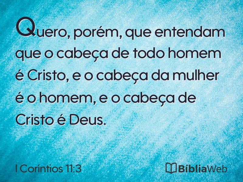 I Coríntios 11:3 em imagem para compartilhar